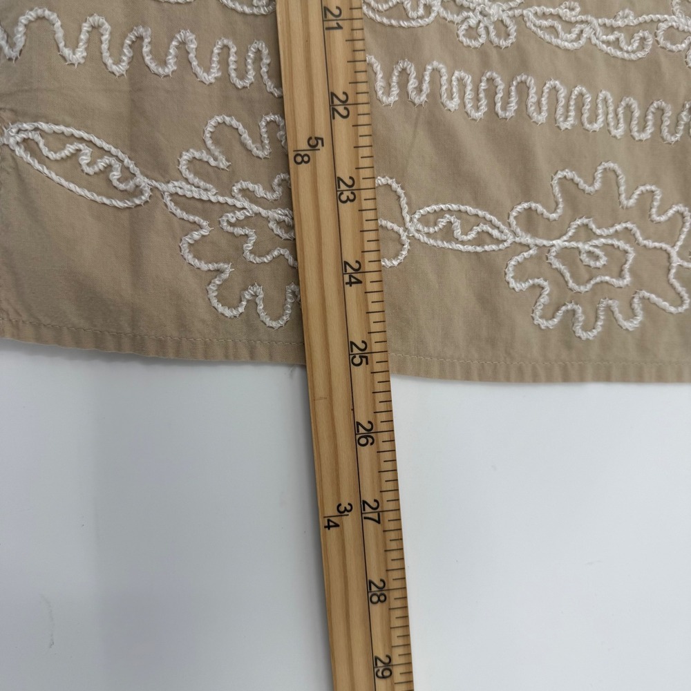 Lilly Pulitzer Yazmine Tunic Top Womens Size 6 Tan Embroidered Cotton Boat Neck - Picture 7 of 7